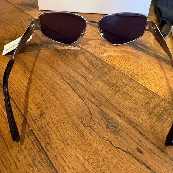 Celine CL40293U 55mm Sunglasses Palladium Silver Blue NWT $600 MSRP - Picture 4 of 10